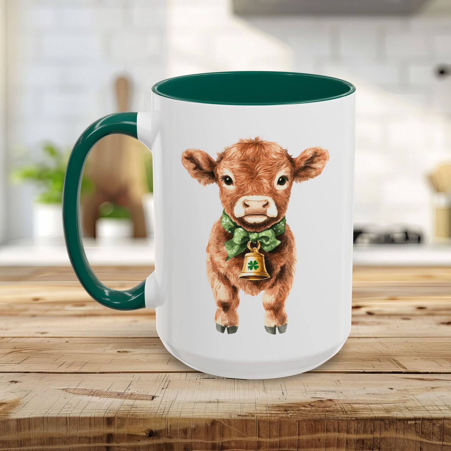 St. Patrick's Day Baby Highland Cow Mug (11/15oz)