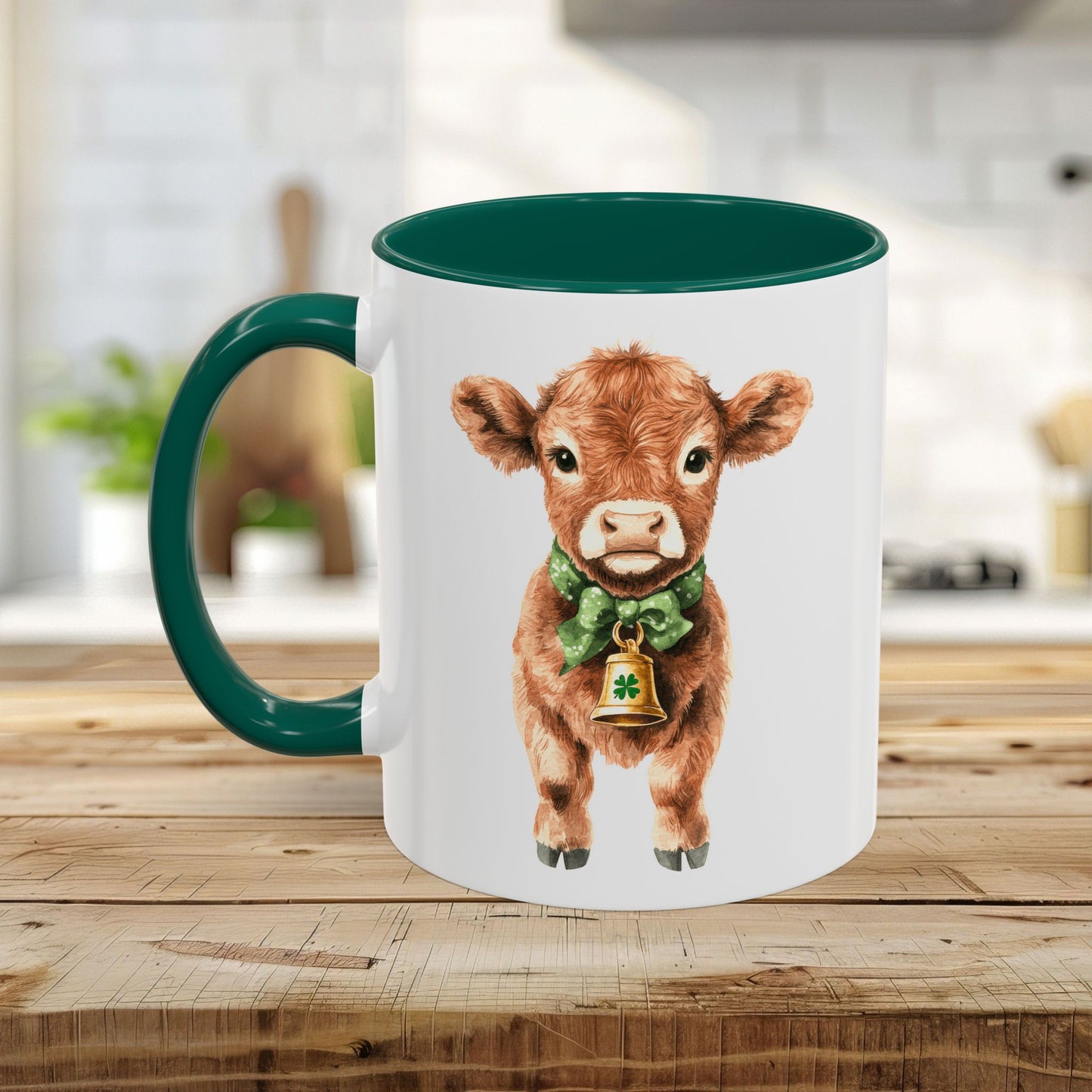 St. Patrick's Day Baby Highland Cow Mug (11/15oz)