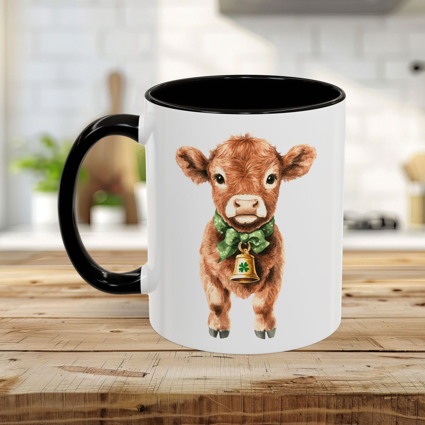 St. Patrick's Day Baby Highland Cow Mug (11/15oz)