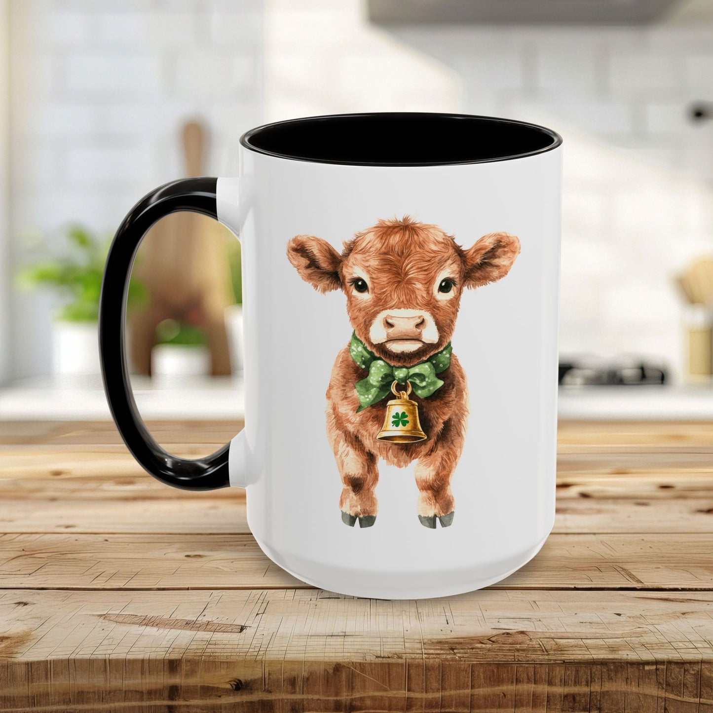 St. Patrick's Day Baby Highland Cow Mug (11/15oz)