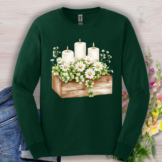 St. Patrick's Day Clover Planter Long Sleeve Tee
