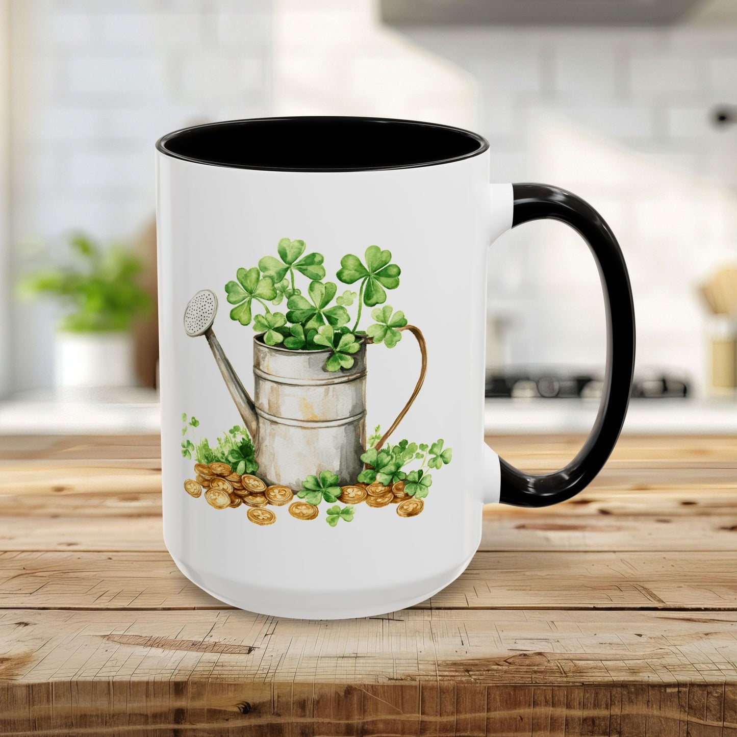 St. Patrick's Day Clover Watering Can Mug (11/15oz)