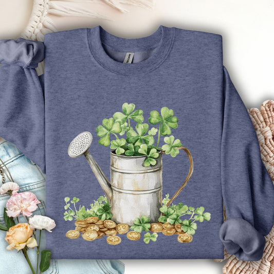 St. Patrick's Day Clover Watering Can Sweatshirt