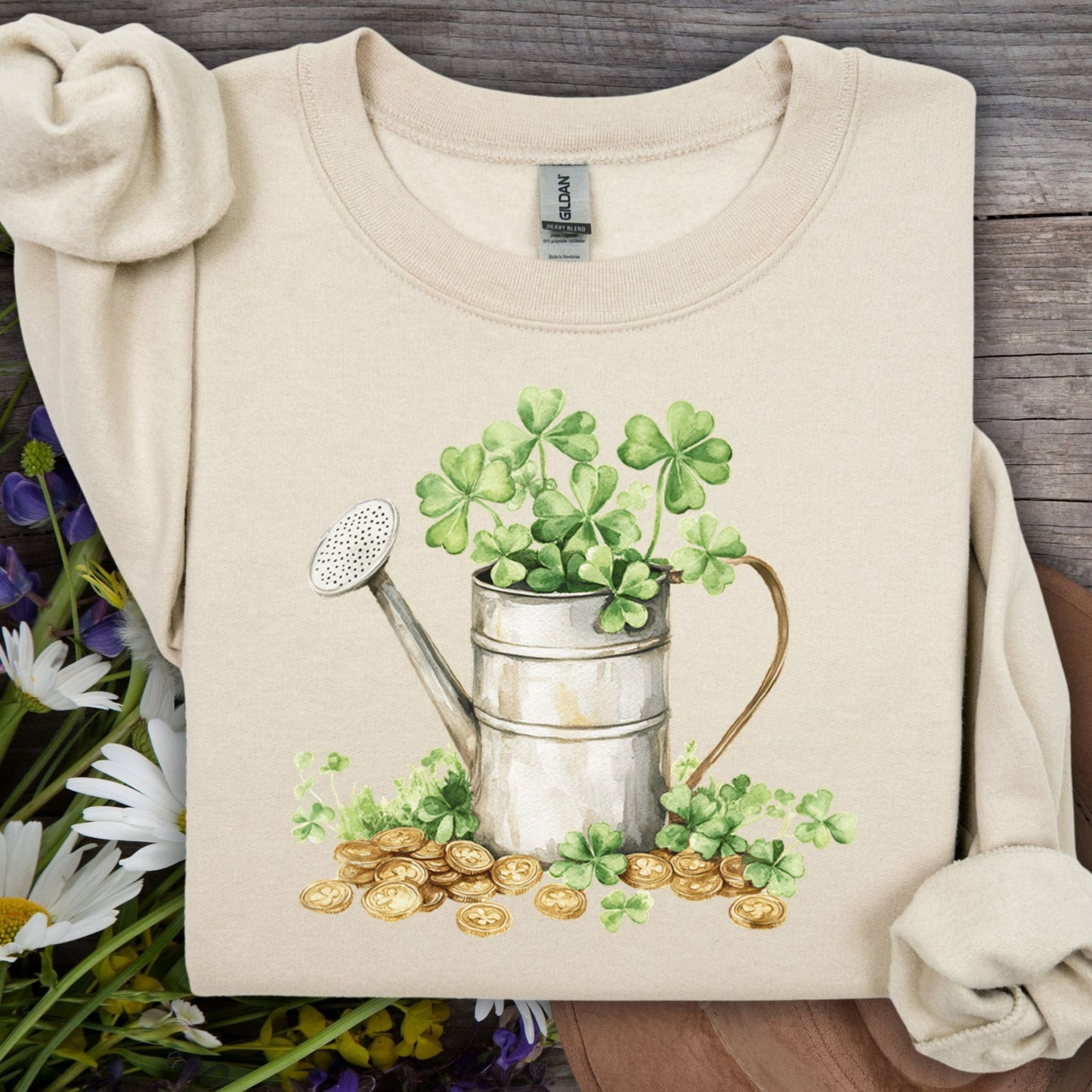 St. Patrick's Day Clover Watering Can Sweatshirt