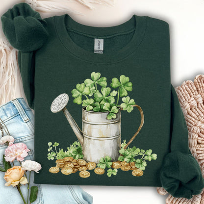 St. Patrick's Day Clover Watering Can Sweatshirt