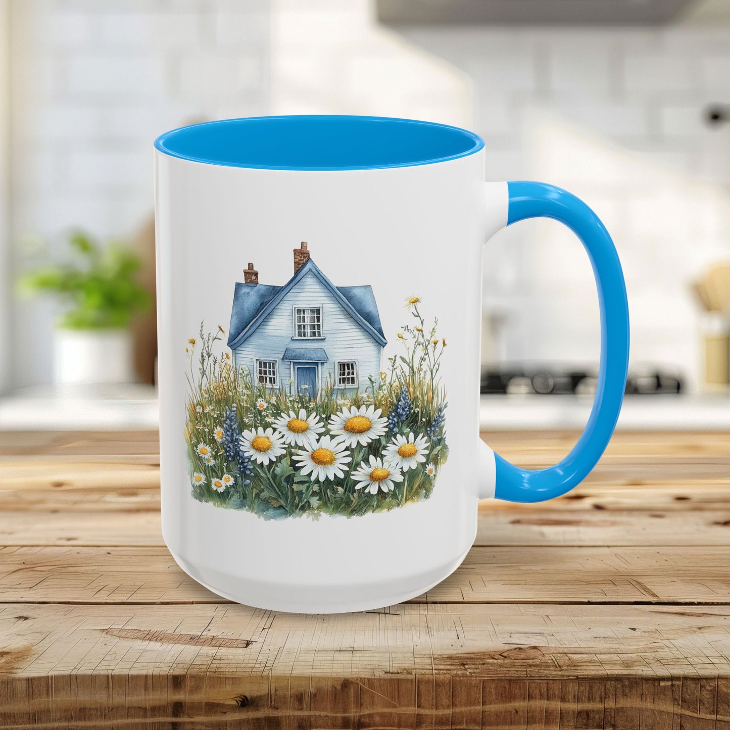Summer Cottage & Wildflower Field Mug (11/15oz)
