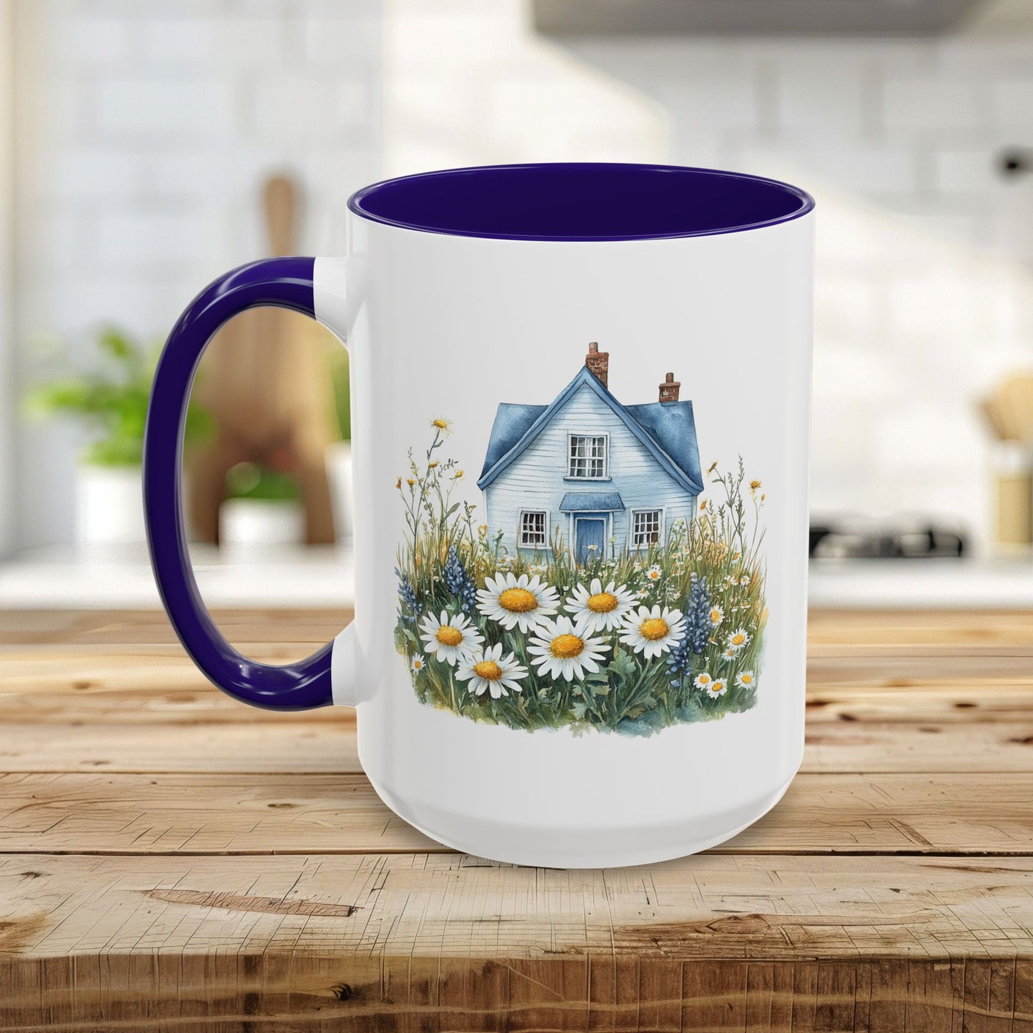 Summer Cottage & Wildflower Field Mug (11/15oz)