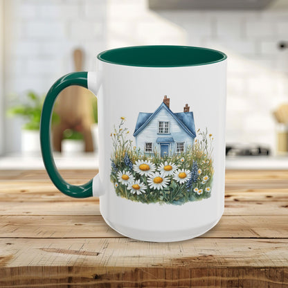 Summer Cottage & Wildflower Field Mug (11/15oz)