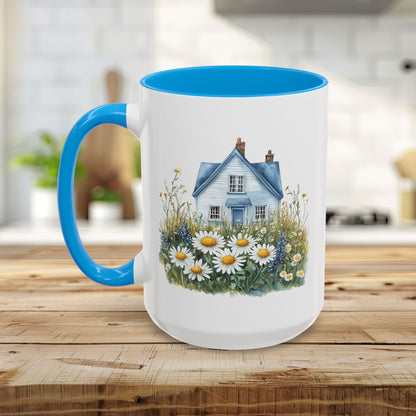 Summer Cottage & Wildflower Field Mug (11/15oz)