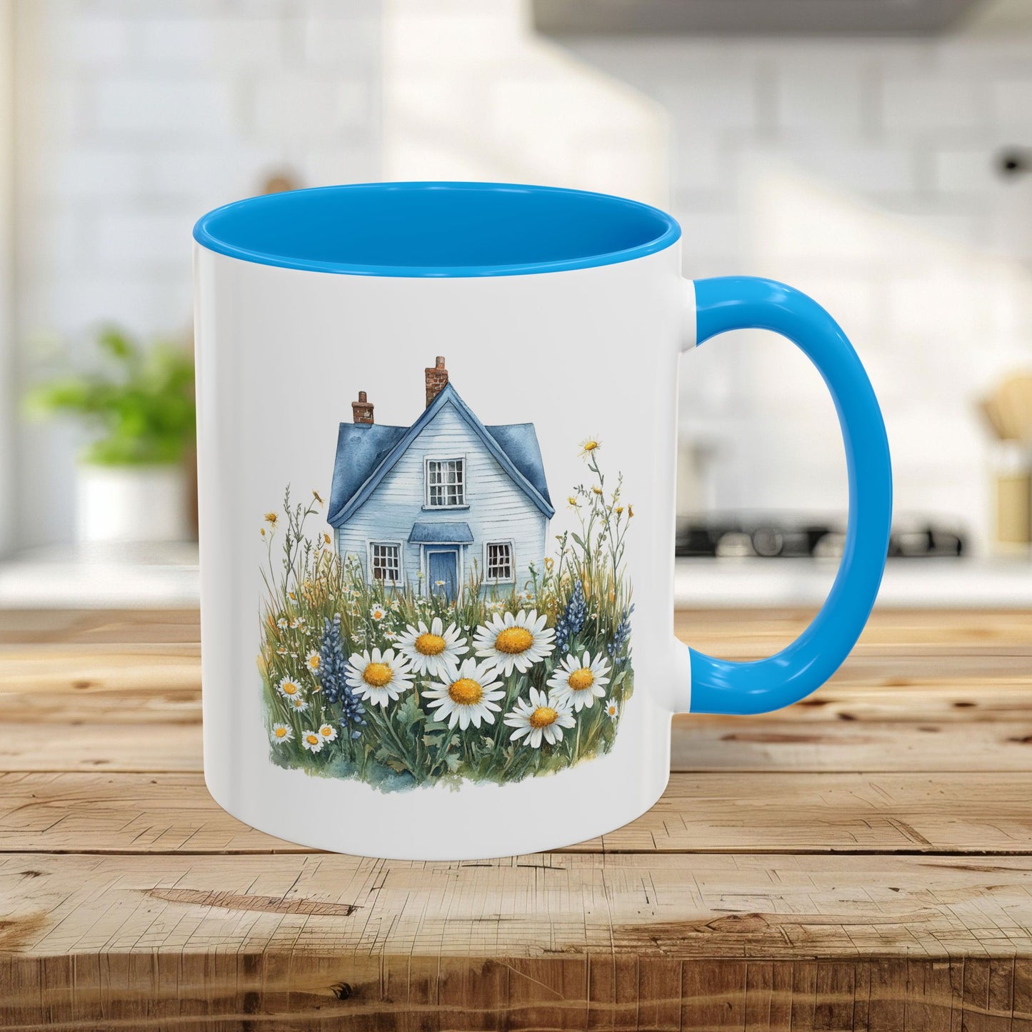 Summer Cottage & Wildflower Field Mug (11/15oz)