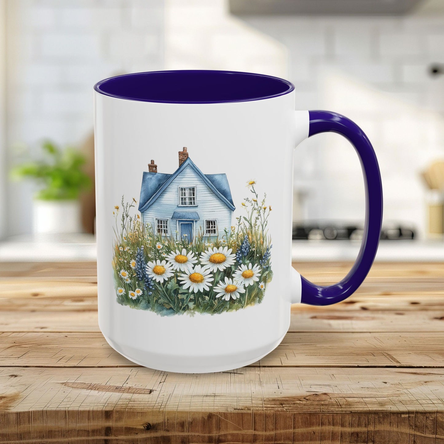 Summer Cottage & Wildflower Field Mug (11/15oz)