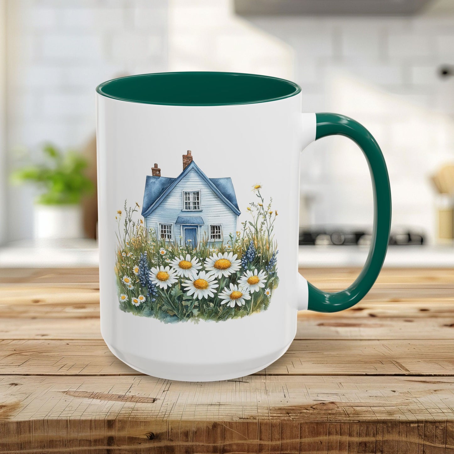 Summer Cottage & Wildflower Field Mug (11/15oz)