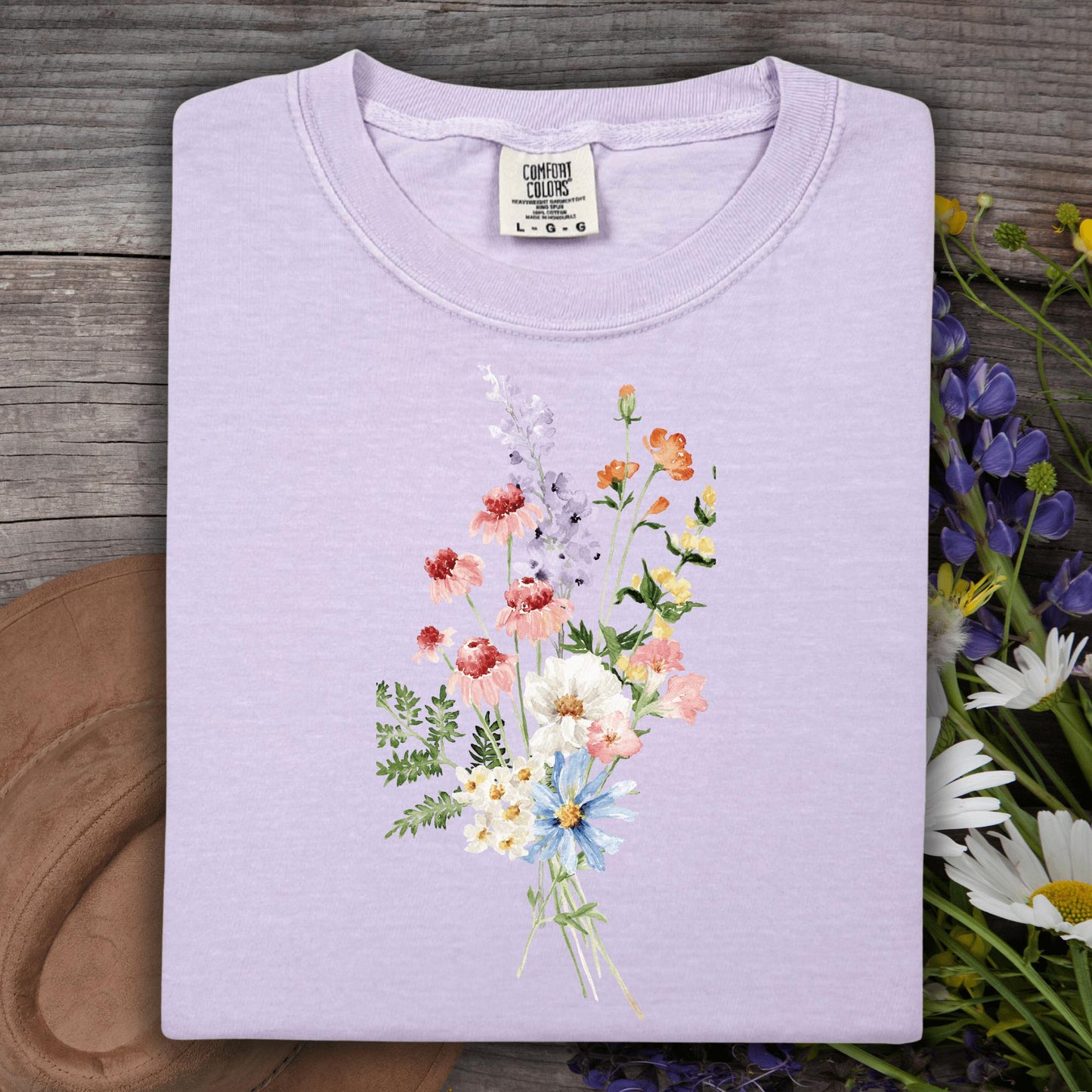 Wild Petal Threads T-Shirt S / Orchid Summer Wildflowers T-Shirt