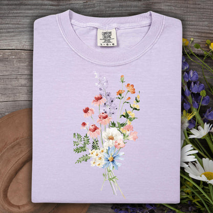 Wild Petal Threads T-Shirt S / Orchid Summer Wildflowers T-Shirt