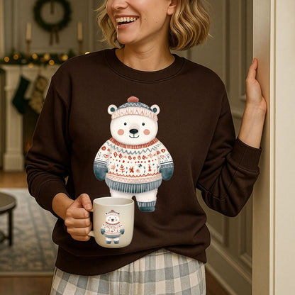 Sweet Fair Isle Polar Bear Sweatshirt