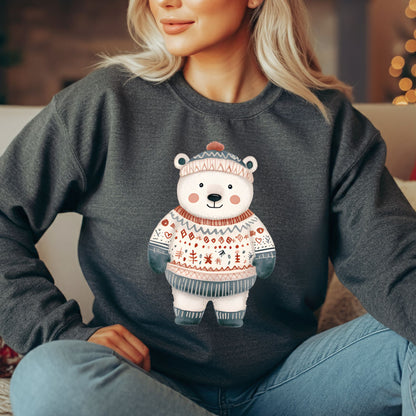 Sweet Fair Isle Polar Bear Sweatshirt