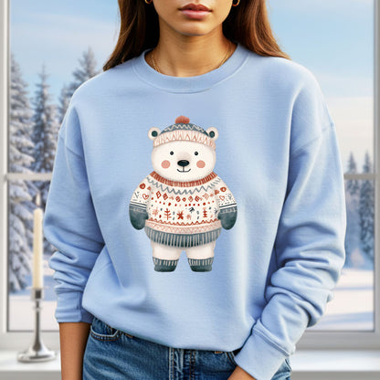Sweet Fair Isle Polar Bear Sweatshirt