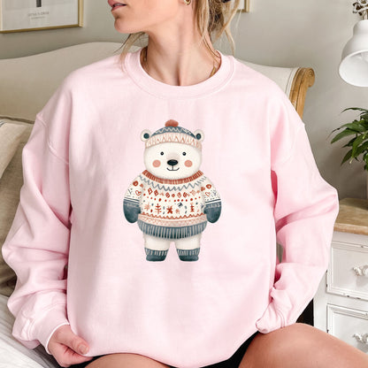 Sweet Fair Isle Polar Bear Sweatshirt