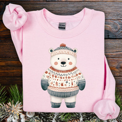 Sweet Fair Isle Polar Bear Sweatshirt