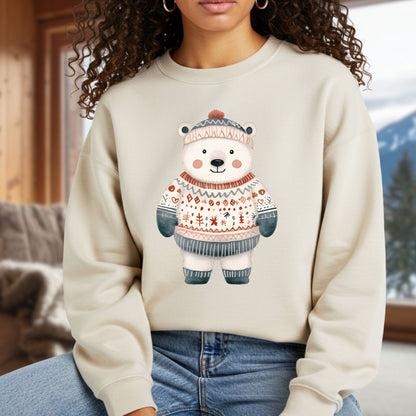 Sweet Fair Isle Polar Bear Sweatshirt