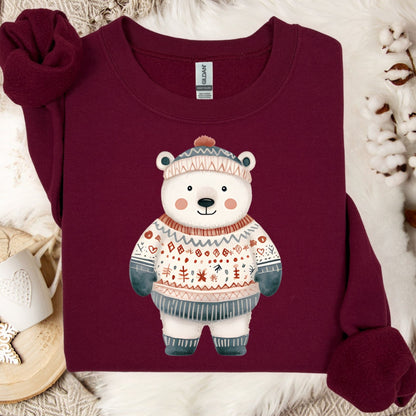Sweet Fair Isle Polar Bear Sweatshirt