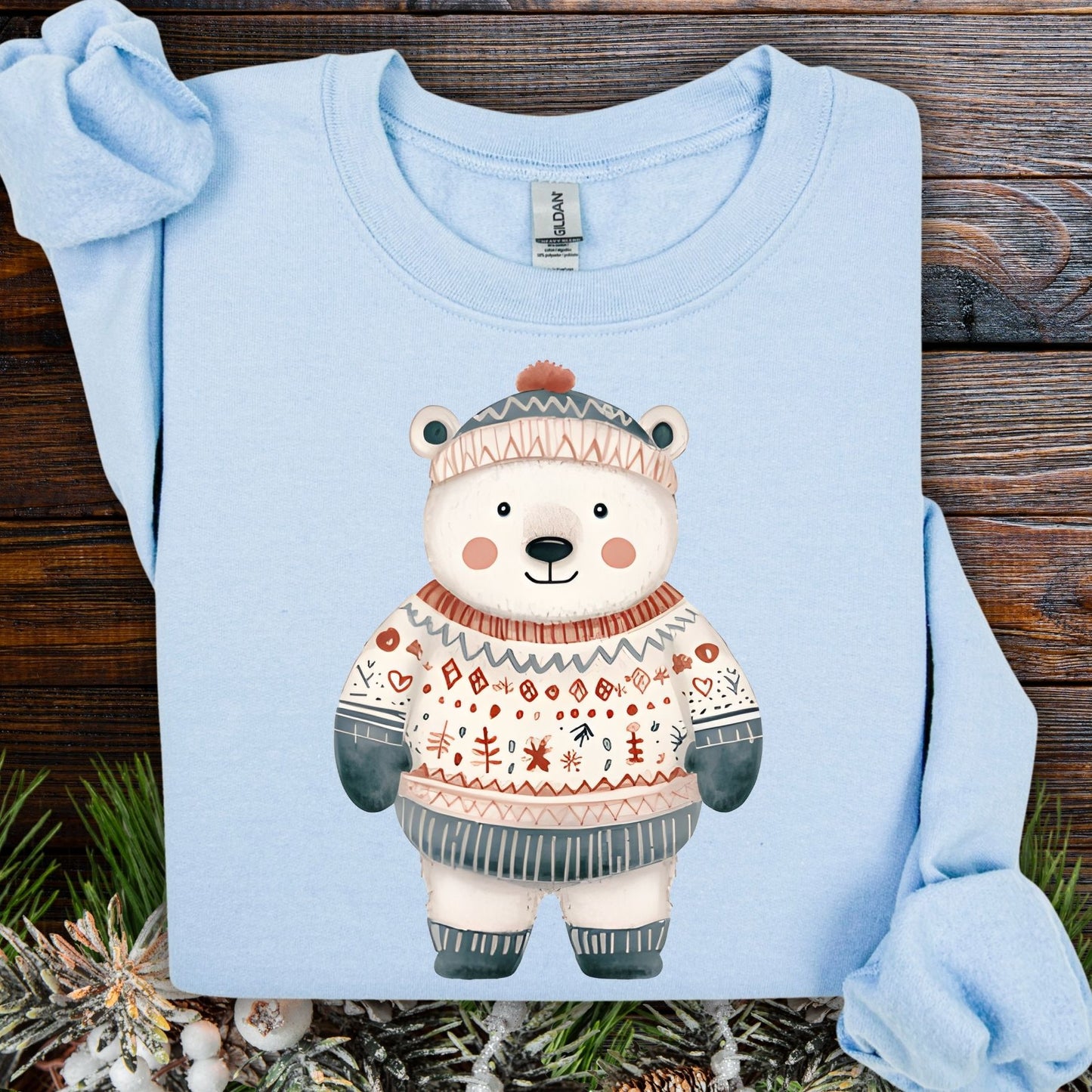 Sweet Fair Isle Polar Bear Sweatshirt