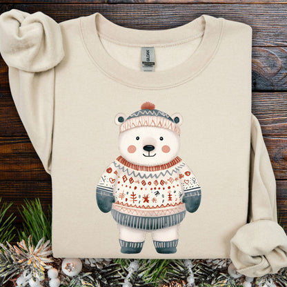 Sweet Fair Isle Polar Bear Sweatshirt
