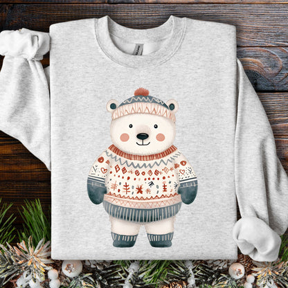 Sweet Fair Isle Polar Bear Sweatshirt
