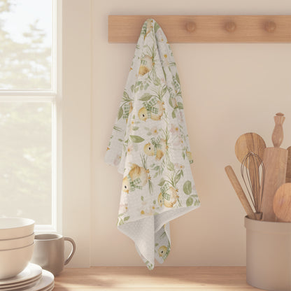 Sweet Spring Chick MicrofiberTea Towel