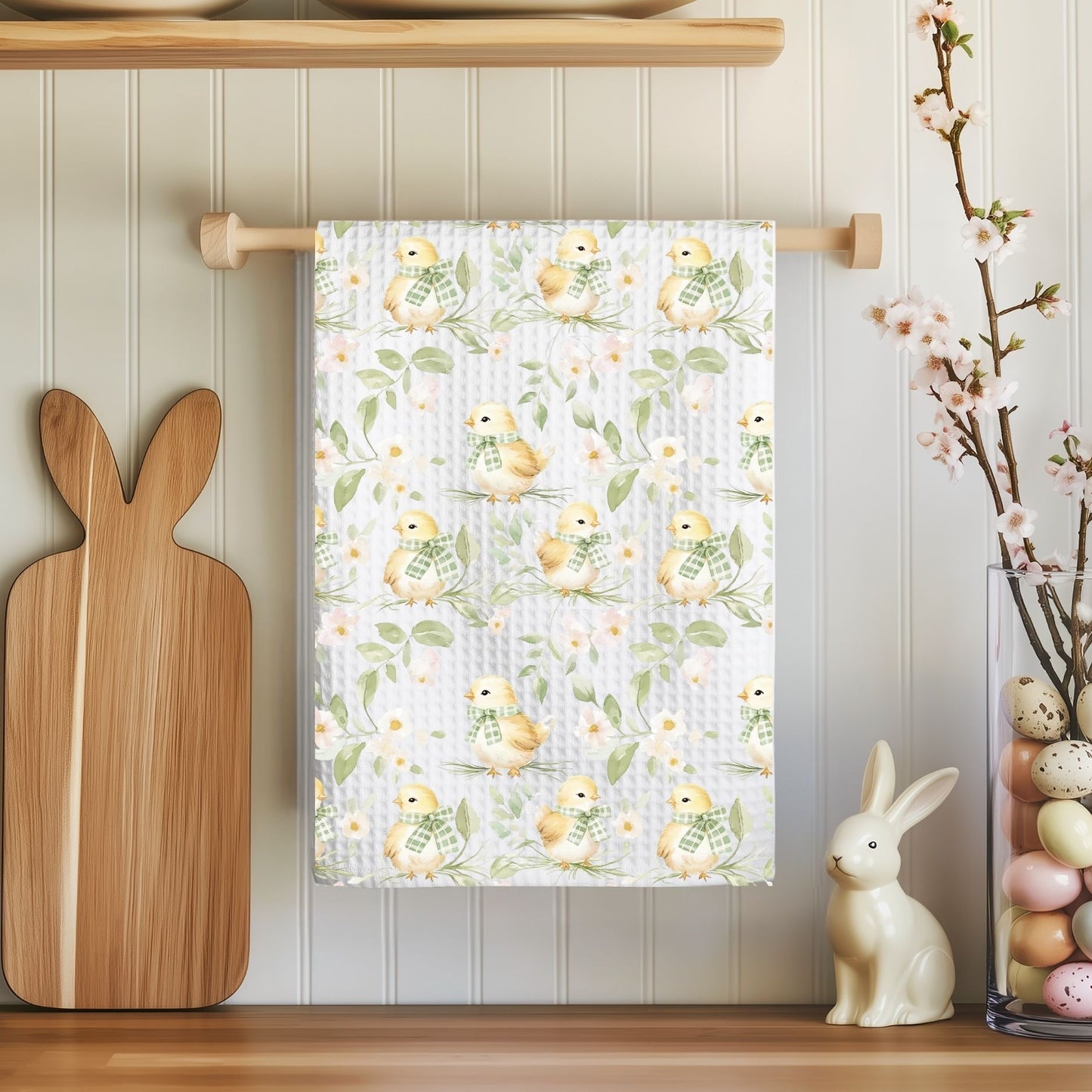 Sweet Spring Chick MicrofiberTea Towel
