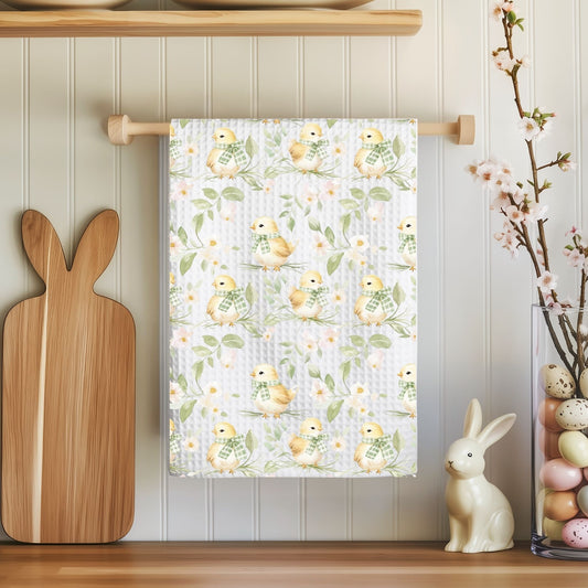 Sweet Spring Chick MicrofiberTea Towel