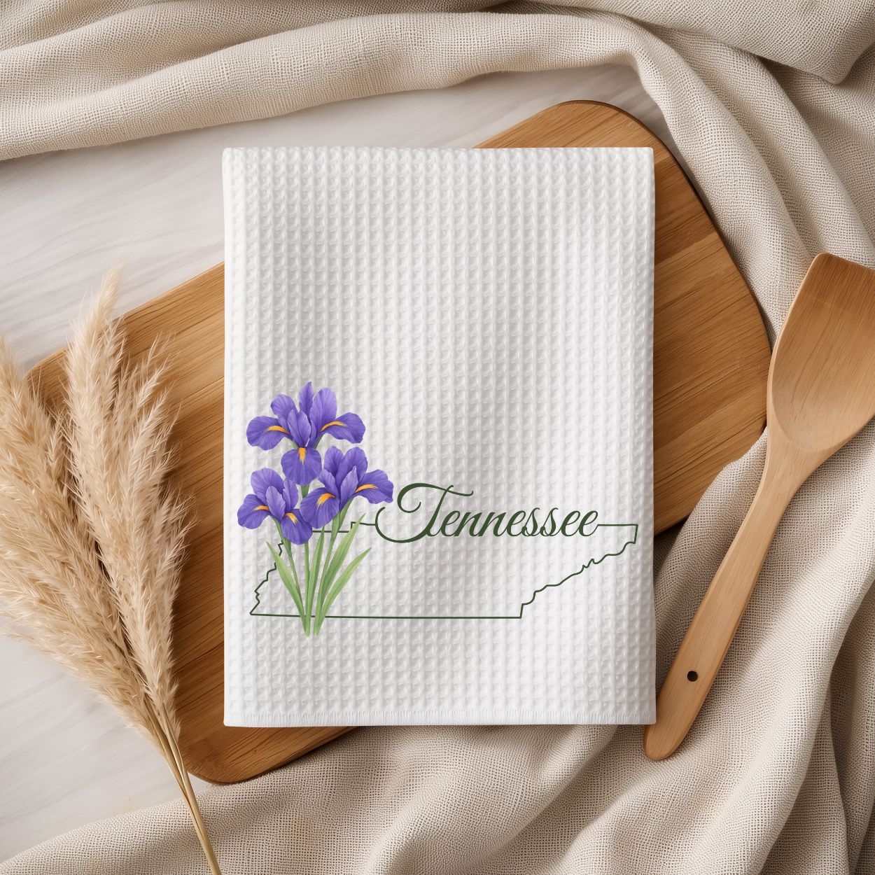 Tennessee State Flower Tea Towel — Iris