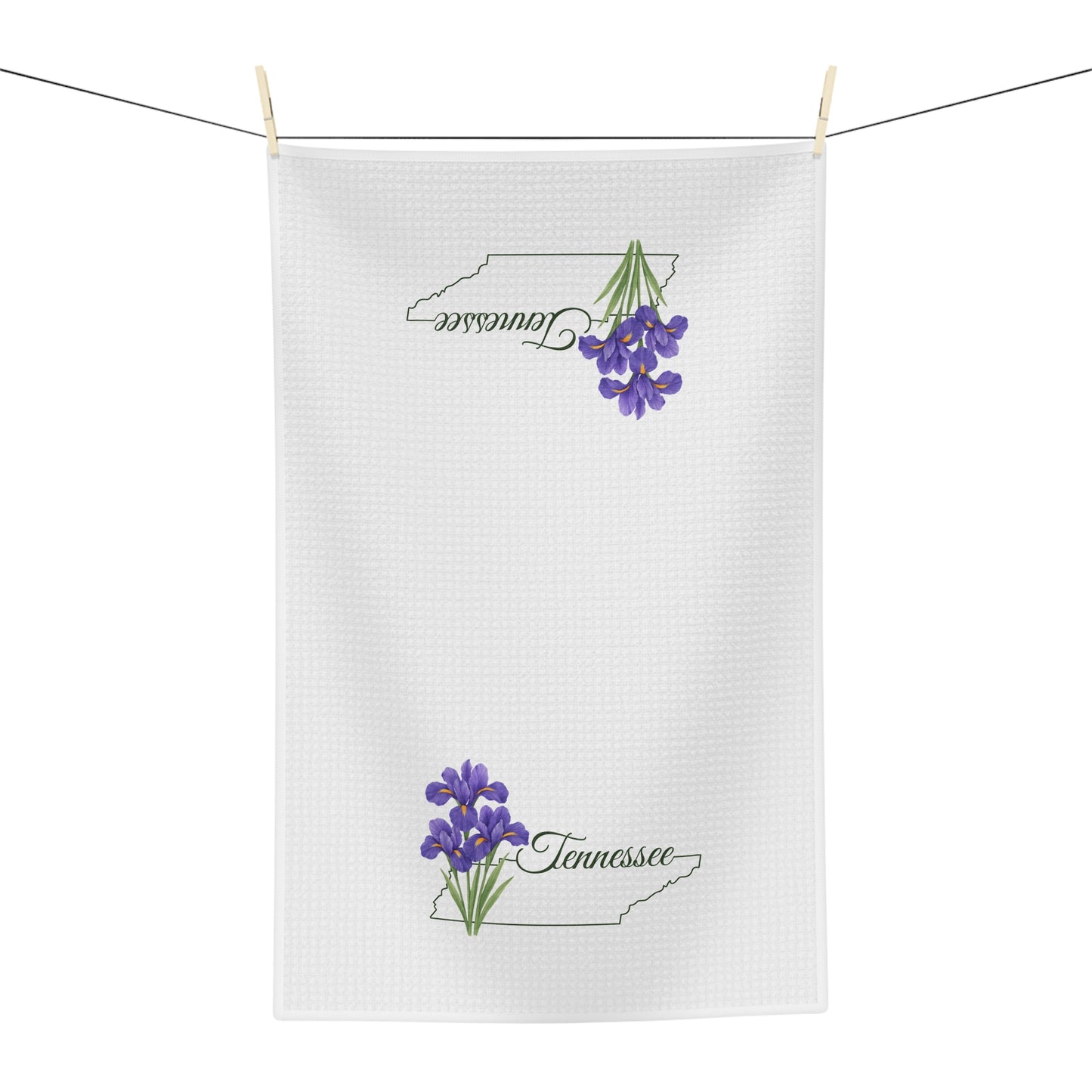 Tennessee State Flower Tea Towel — Iris