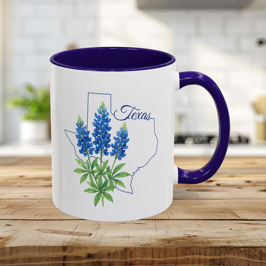 Texas State Flower Mug (11/15oz)— Bluebonnet