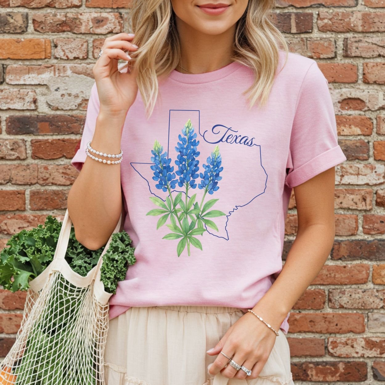 Texas State Flower T-Shirt - Bluebonnet