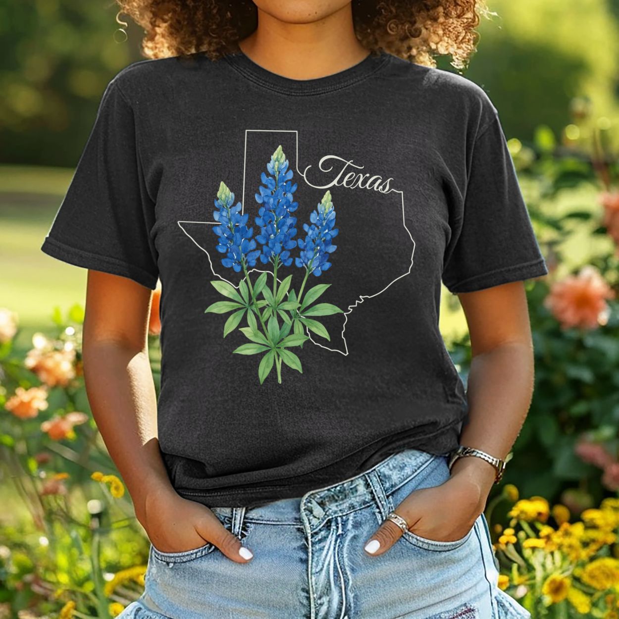 Texas State Flower T-Shirt - Bluebonnet
