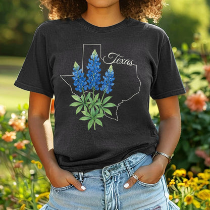 Texas State Flower T-Shirt - Bluebonnet
