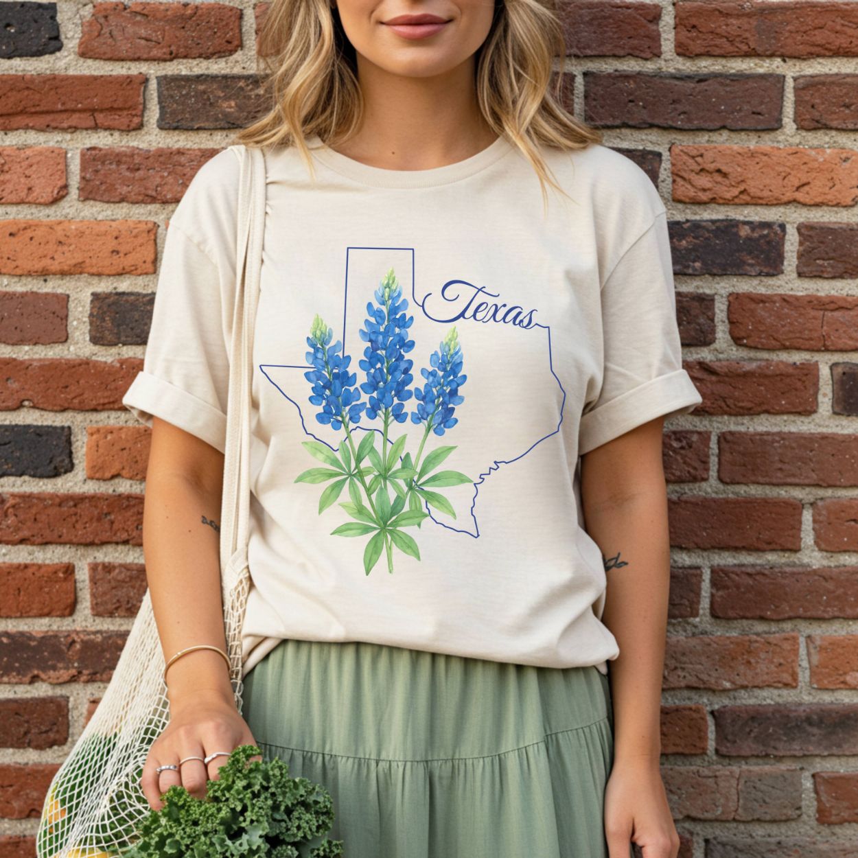 Texas State Flower T-Shirt - Bluebonnet