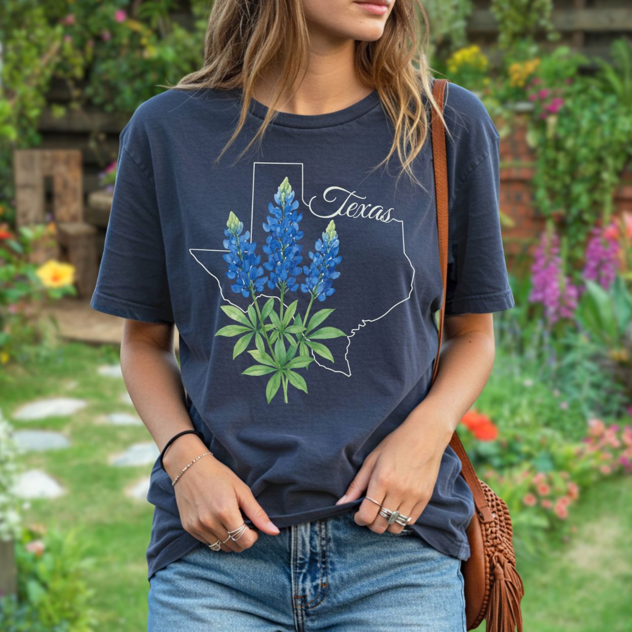 Texas State Flower T-Shirt - Bluebonnet