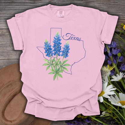 Texas State Flower T-Shirt - Bluebonnet
