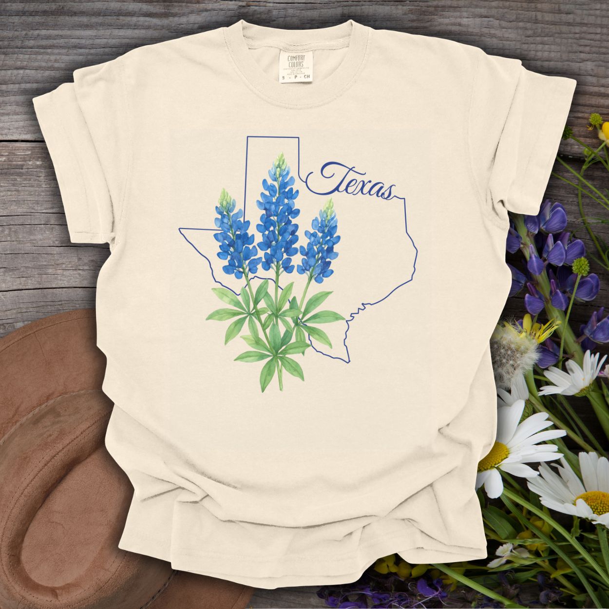 Texas State Flower T-Shirt - Bluebonnet