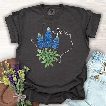 Texas State Flower T-Shirt - Bluebonnet