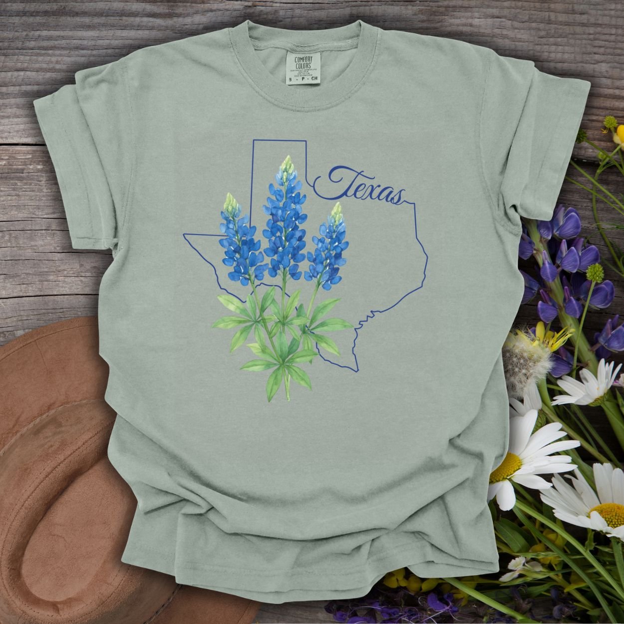 Texas State Flower T-Shirt - Bluebonnet