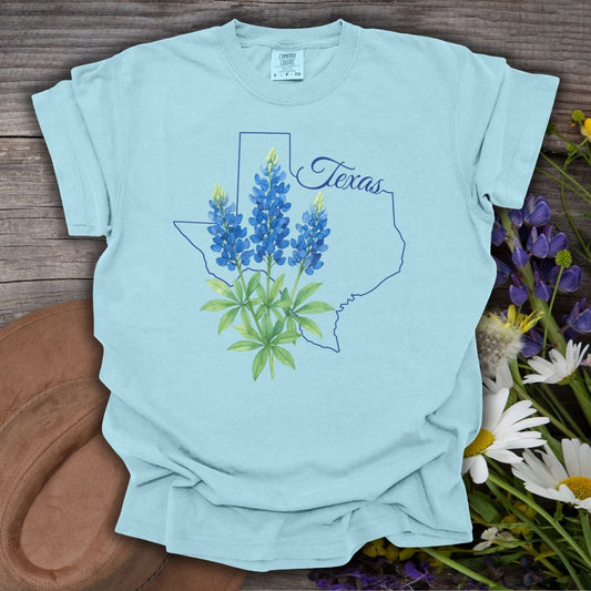 Texas State Flower T-Shirt - Bluebonnet