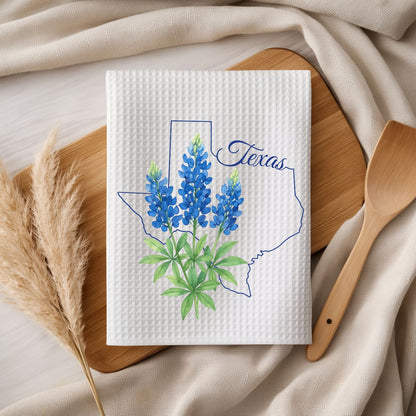 Texas State Flower Tea Towel - Bluebonnet