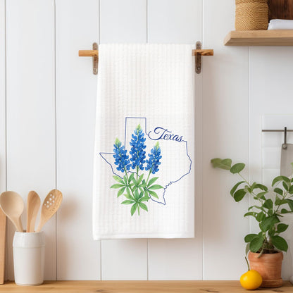 Texas State Flower Tea Towel - Bluebonnet