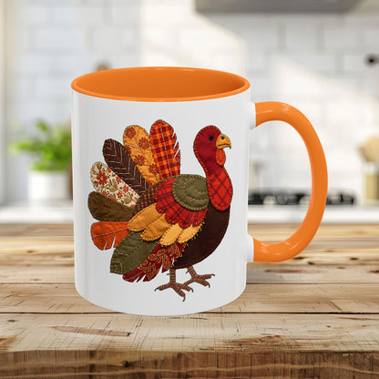 Thanksgiving Patchwork Turkey Mug (11/15oz)