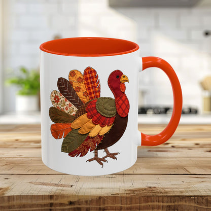 Thanksgiving Patchwork Turkey Mug (11/15oz)