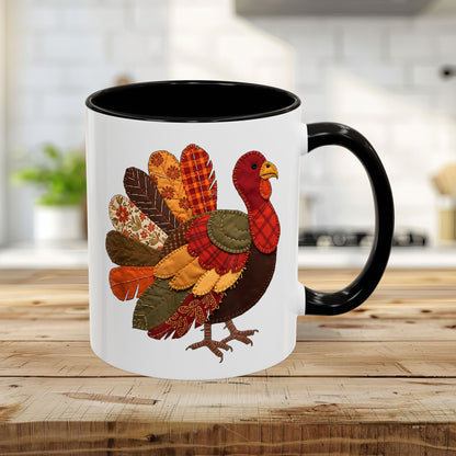 Thanksgiving Patchwork Turkey Mug (11/15oz)