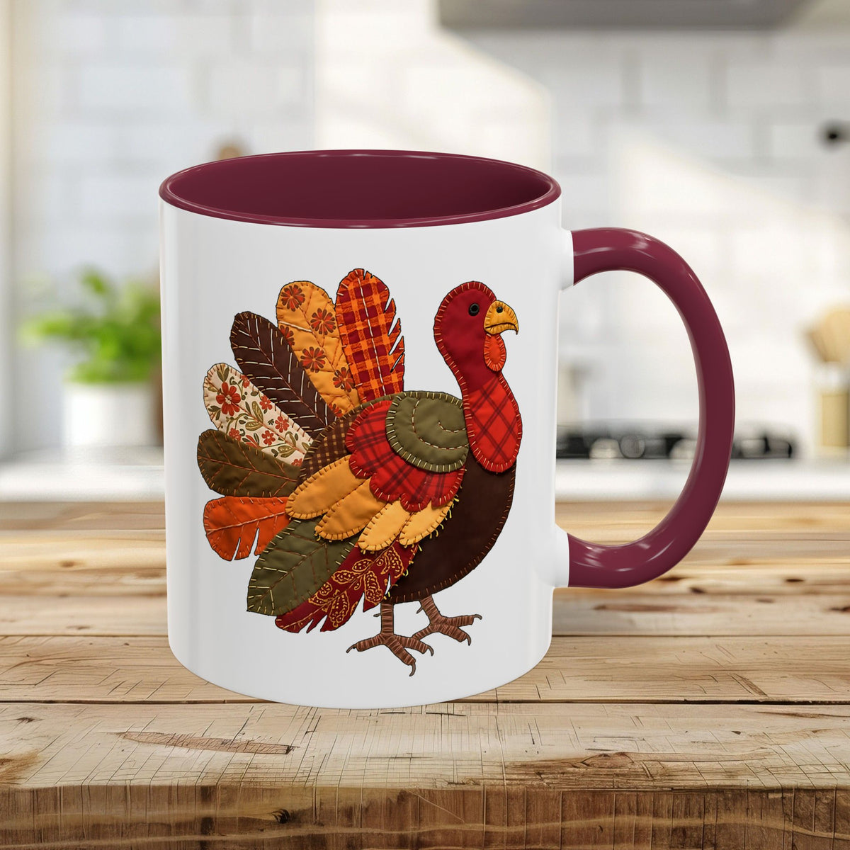Thanksgiving Patchwork Turkey Mug (11/15oz)